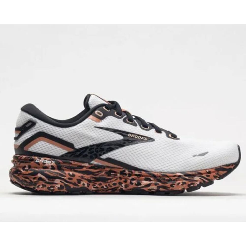 Brooks Women's Sneakers - White and Black with Orange Accents